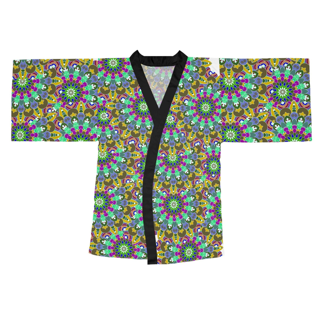 Mandala Kimono Robe - Colorful Art Silk All Over Prints - Blululi