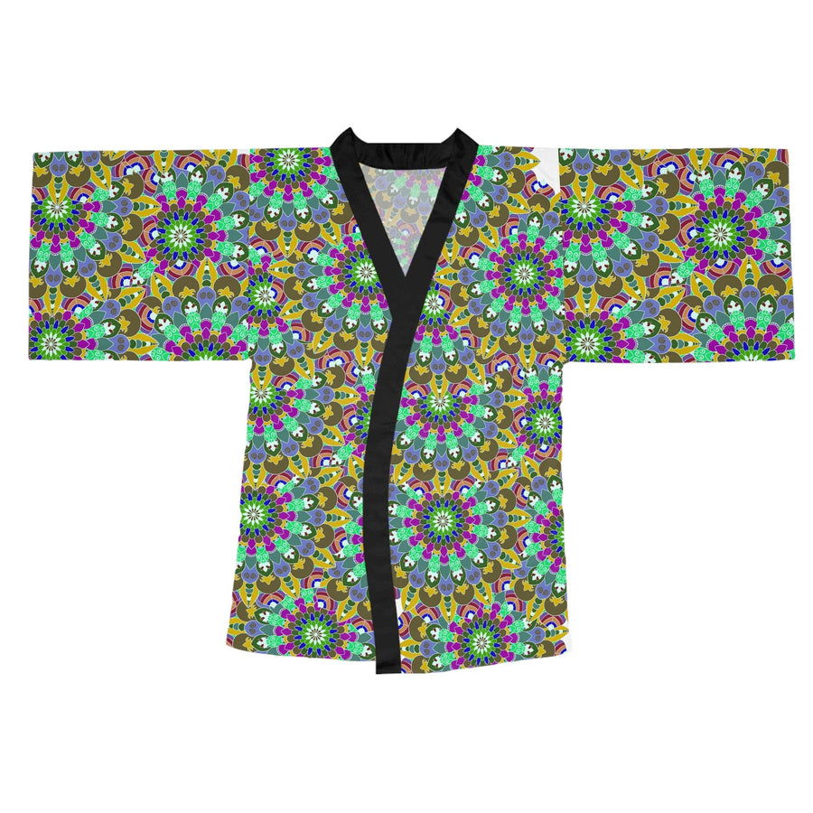 Mandala Kimono Robe - Colorful Art Silk All Over Prints - Blululi
