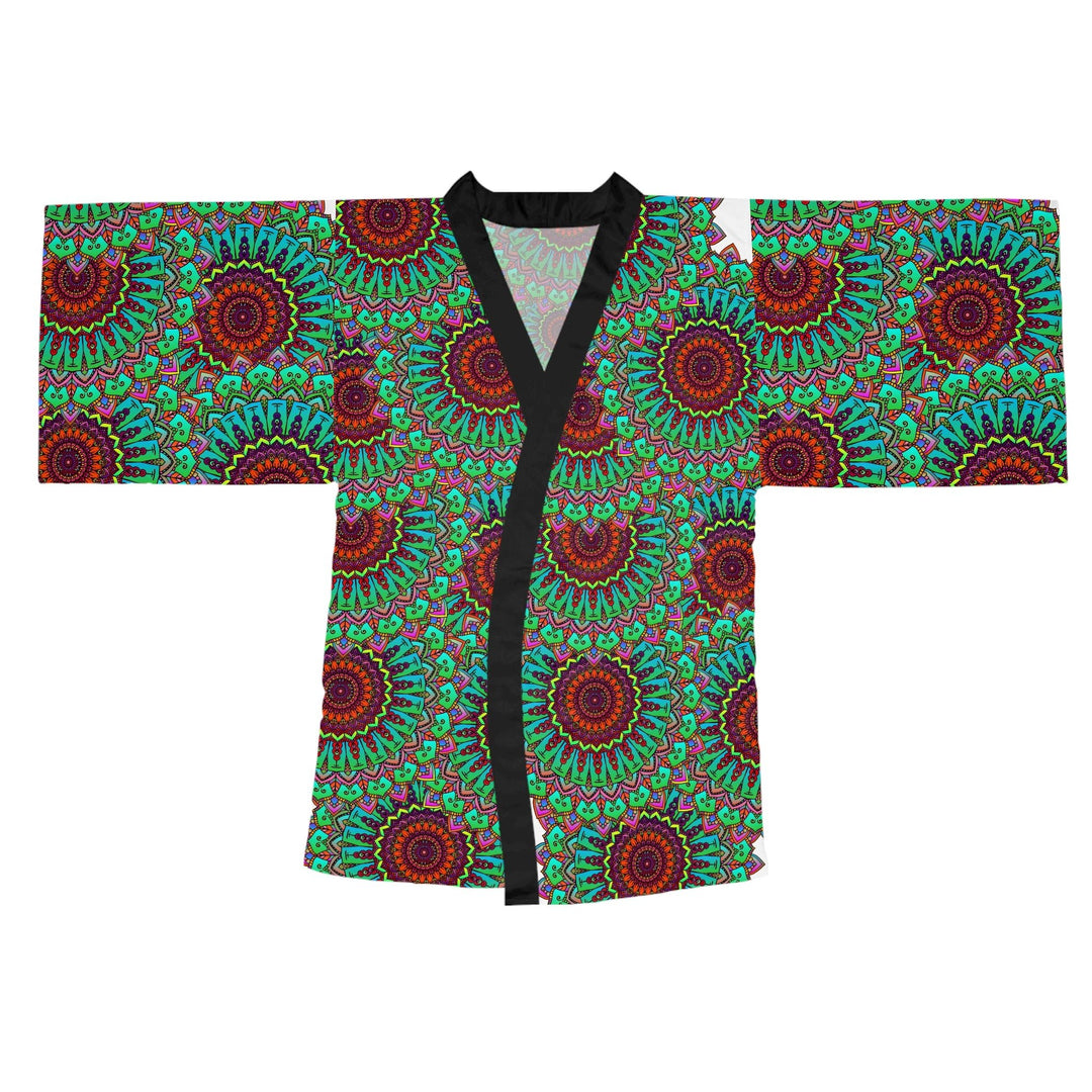 Mandala Kimono Robe - Colorful Art Silk All Over Prints - Blululi