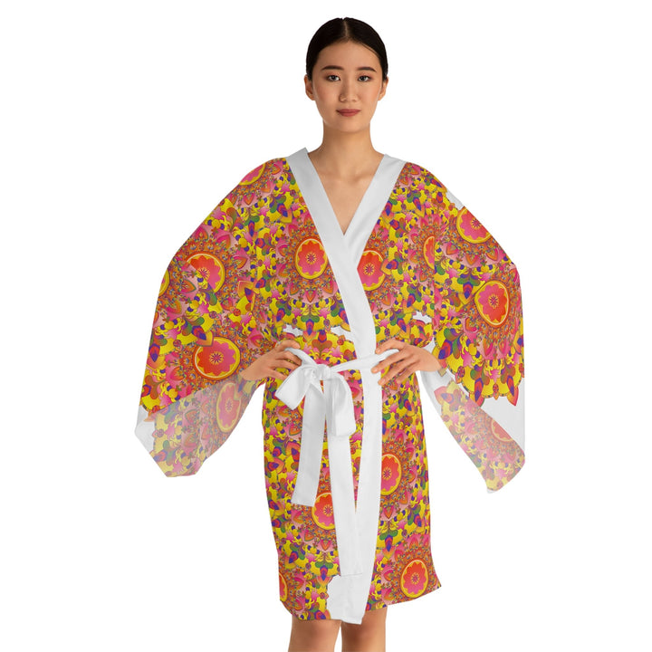 Mandala Kimono Robe - Colorful Art Silk All Over Prints - Blululi