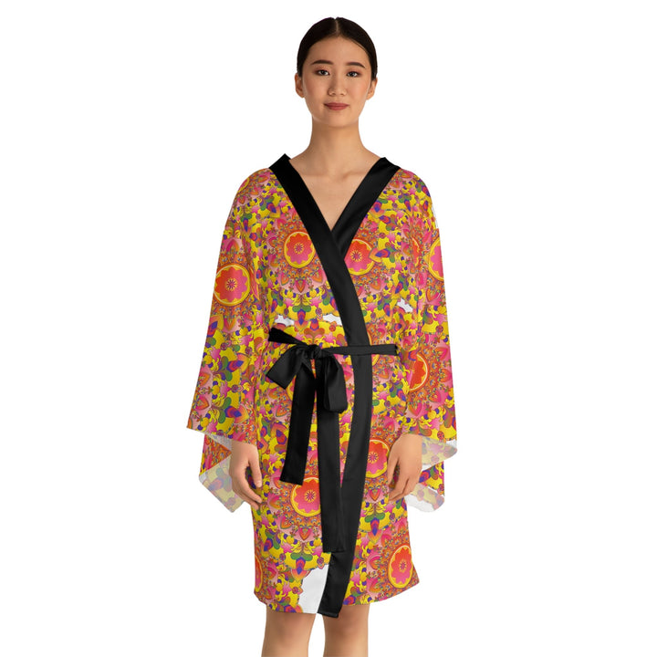 Mandala Kimono Robe - Colorful Art Silk All Over Prints - Blululi