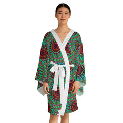 Mandala Kimono Robe - Colorful Art Silk All Over Prints - Blululi