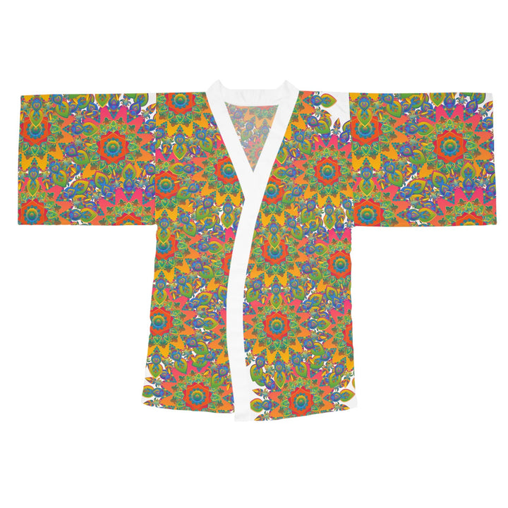 Mandala Kimono Robe - Colorful Art Silk All Over Prints - Blululi