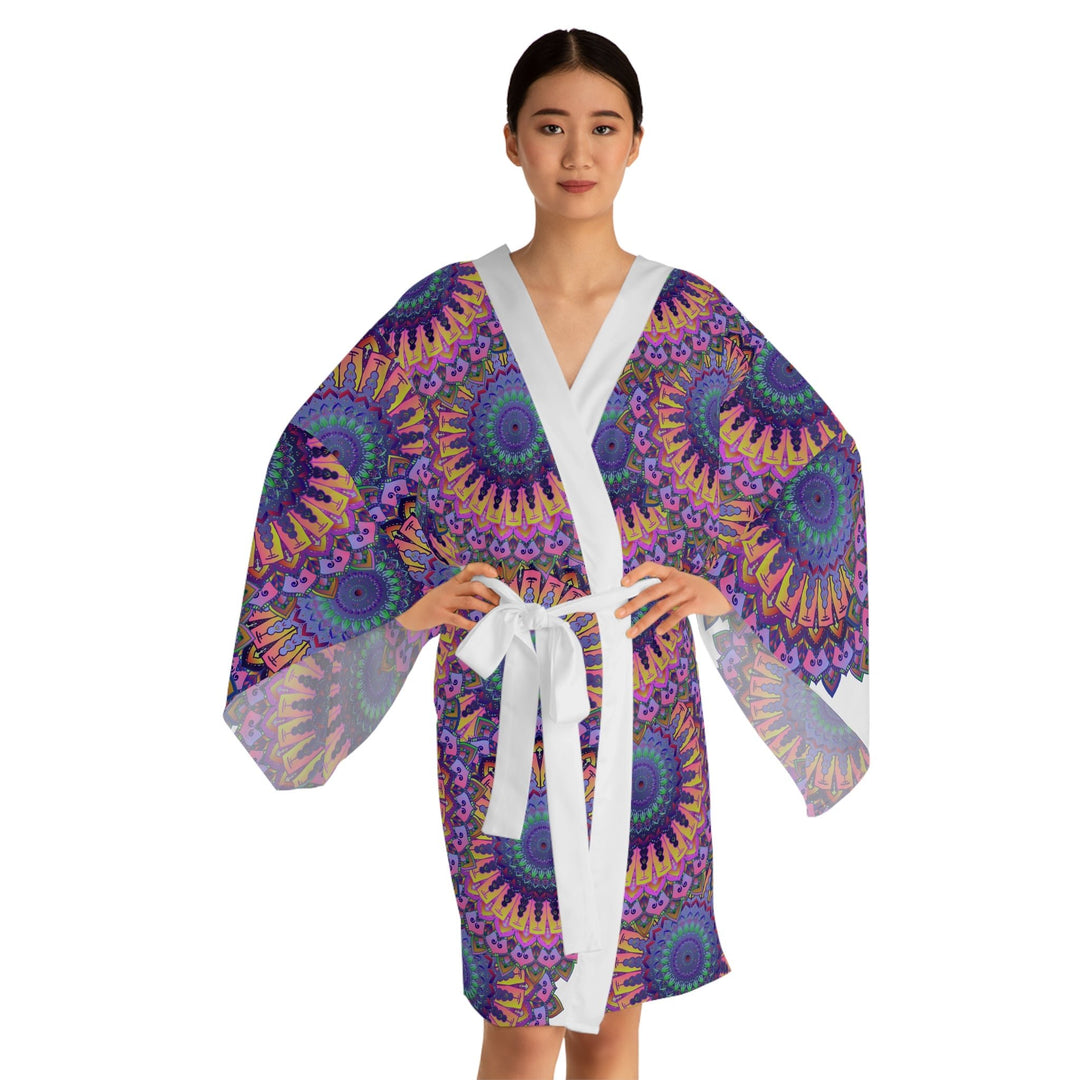 Mandala Kimono Robe - Colorful Floral Art All Over Prints - Blululi