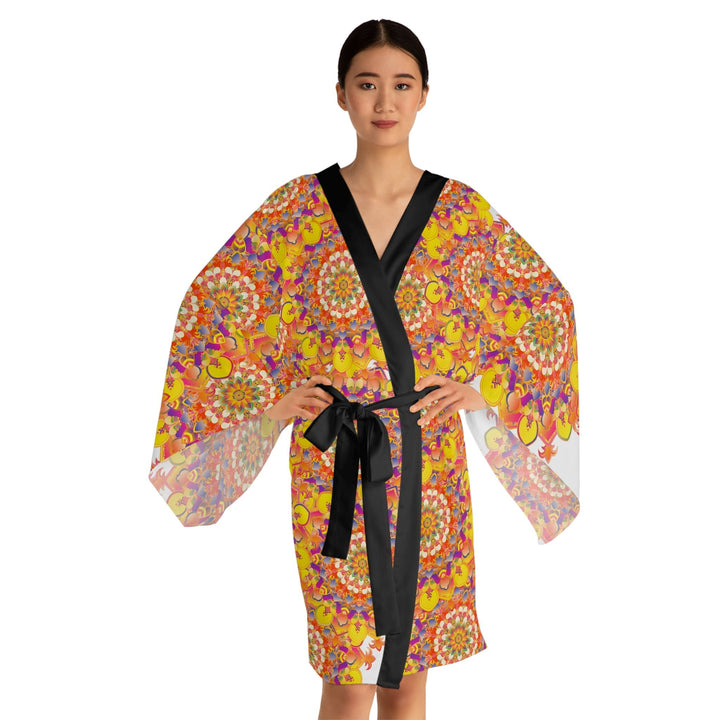 Mandala Kimono Robe - Colorful Floral Art All Over Prints - Blululi