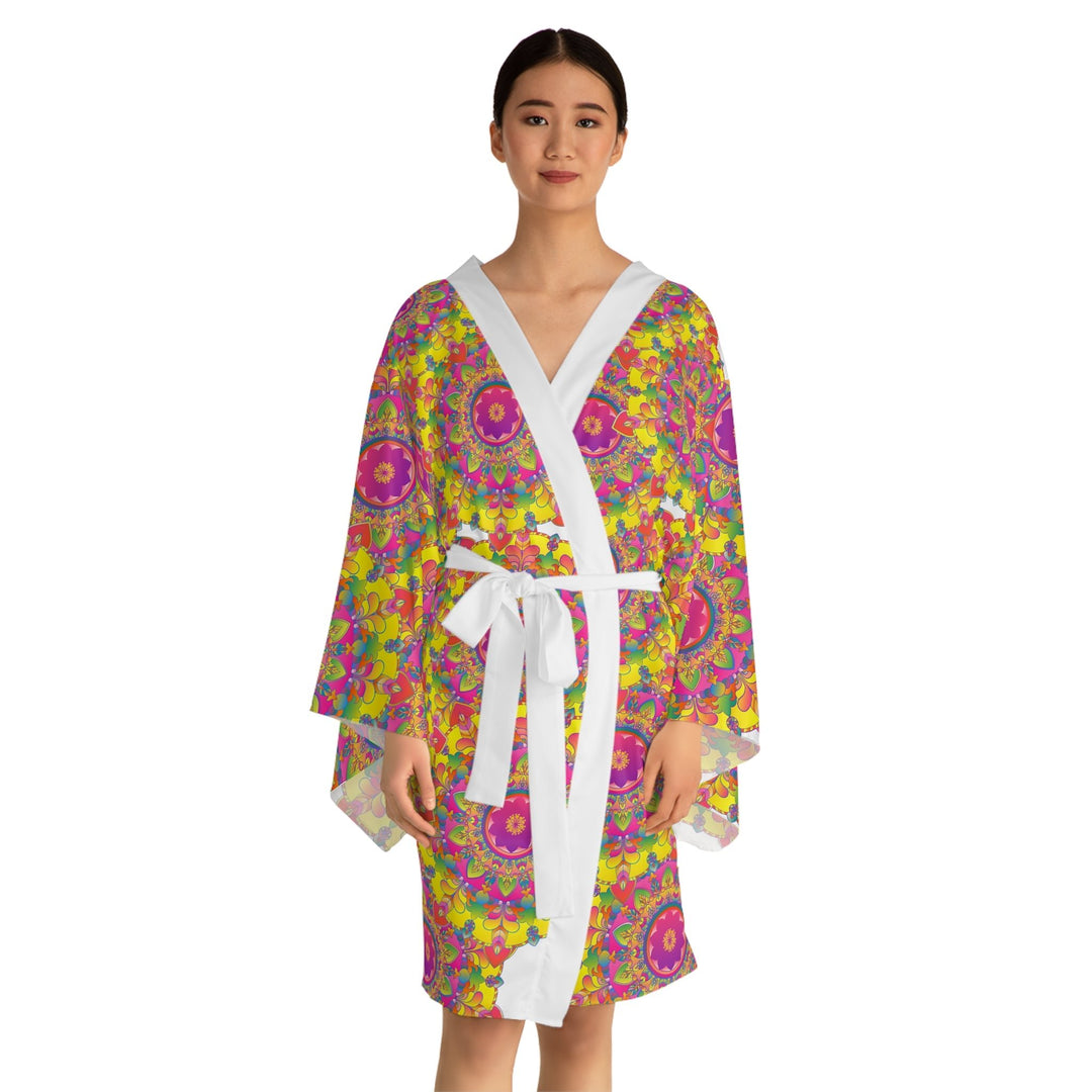 Mandala Kimono Robe - Colorful Floral Art All Over Prints - Blululi