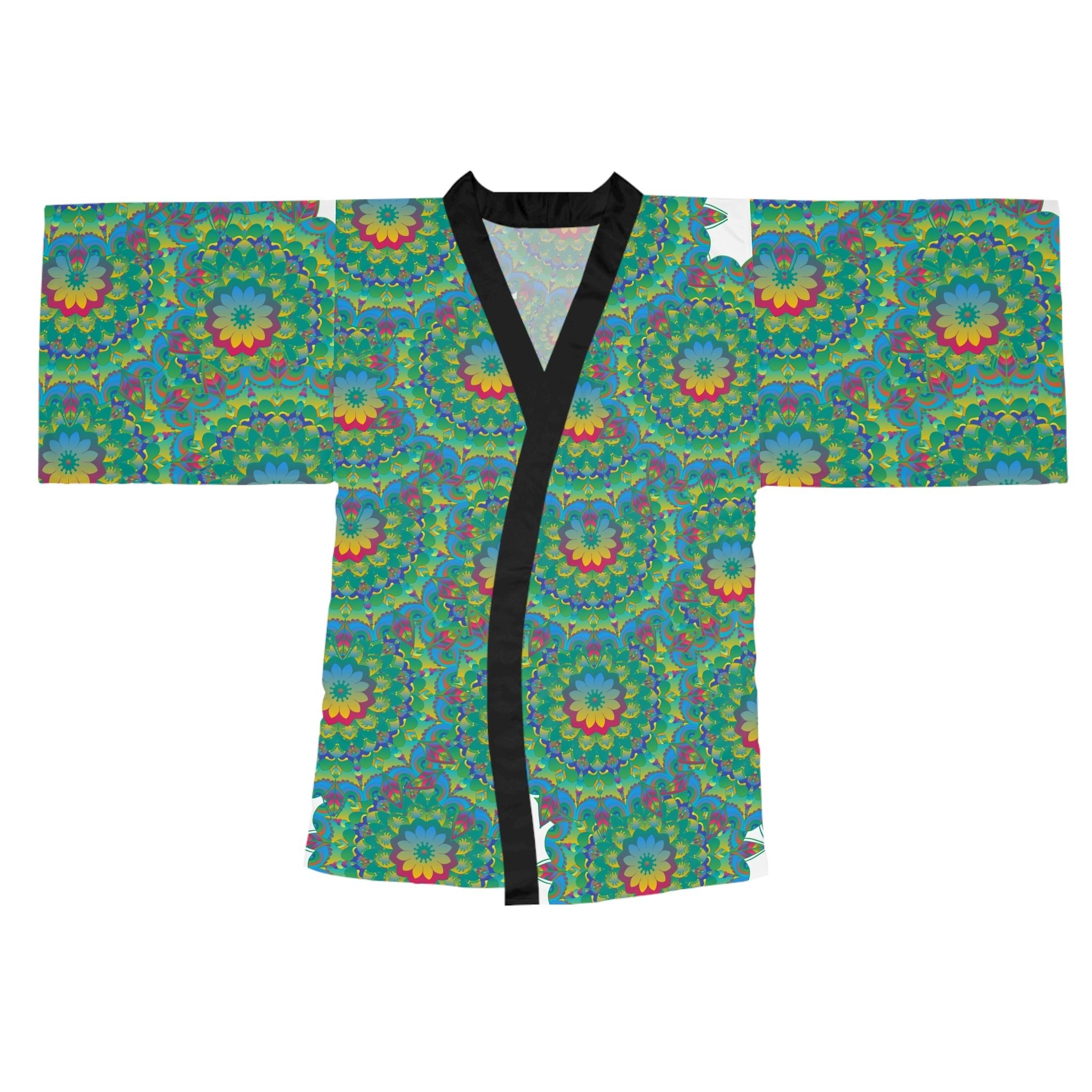 Mandala Kimono Robe - Colorful Floral Art All Over Prints - Blululi