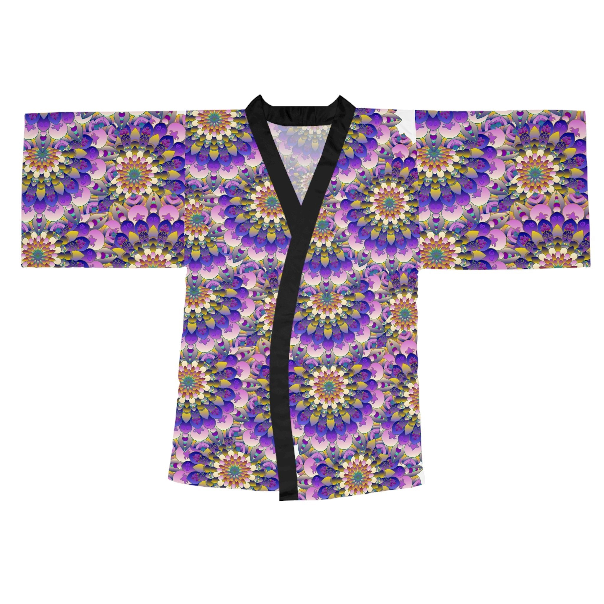 Mandala Kimono Robe - Colorful Floral Art All Over Prints - Blululi