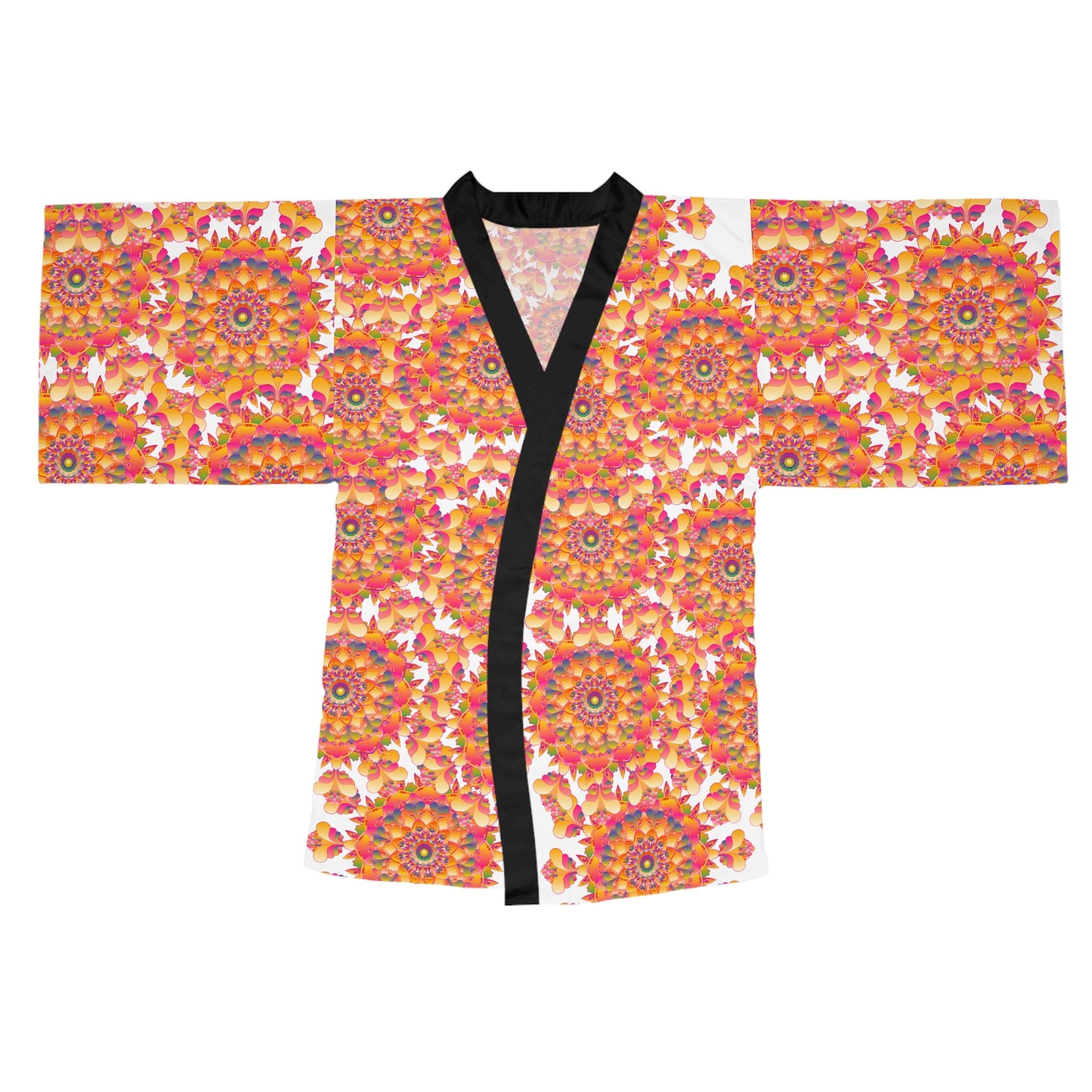 Mandala Kimono Robe - Colorful Floral Art All Over Prints - Blululi