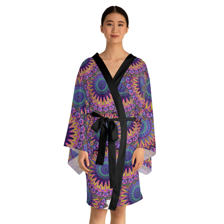 Mandala Kimono Robe - Colorful Floral Art All Over Prints - Blululi