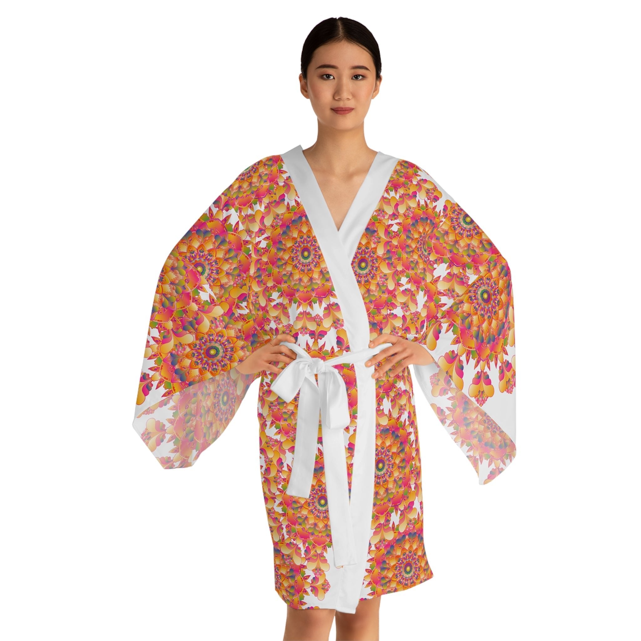 Mandala Kimono Robe - Colorful Floral Art All Over Prints - Blululi