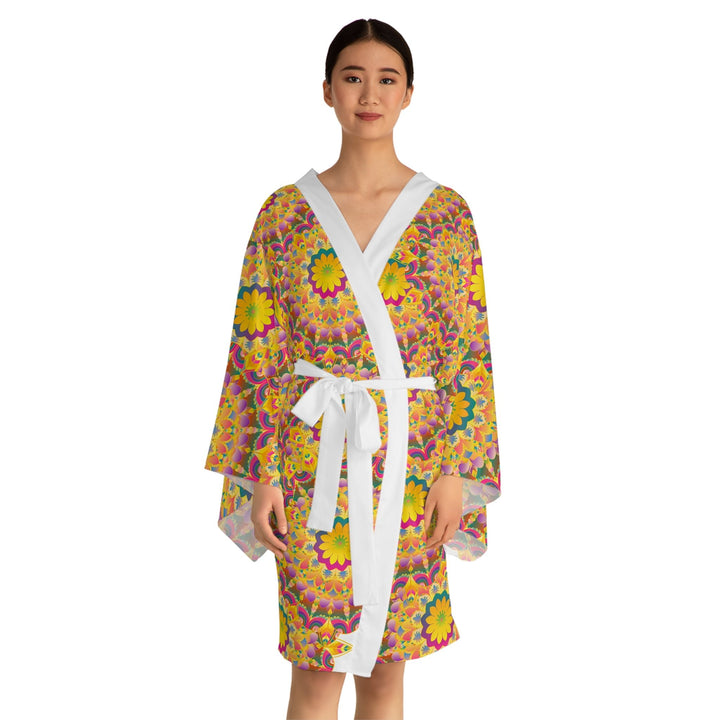 Mandala Kimono Robe - Colorful Floral Art All Over Prints - Blululi