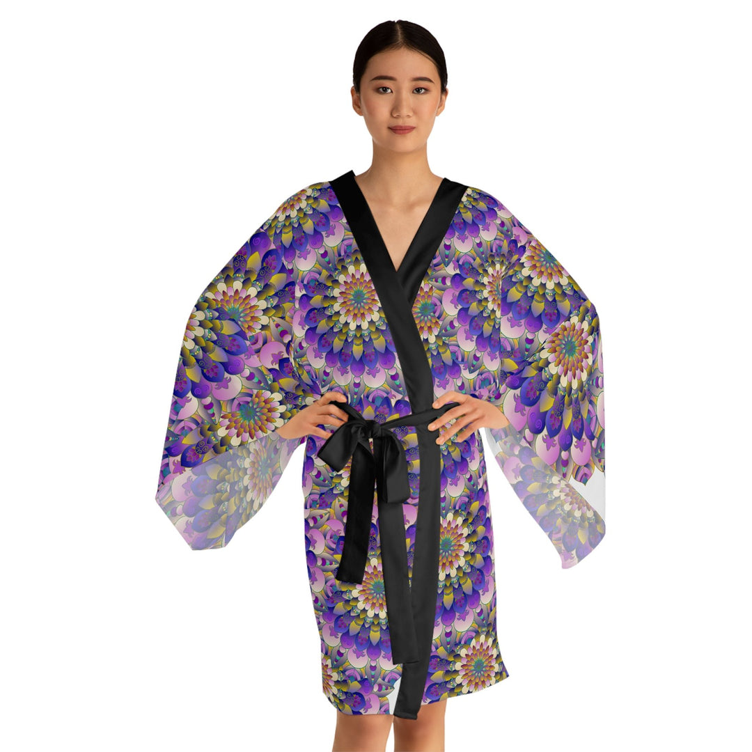 Mandala Kimono Robe - Colorful Floral Art All Over Prints - Blululi