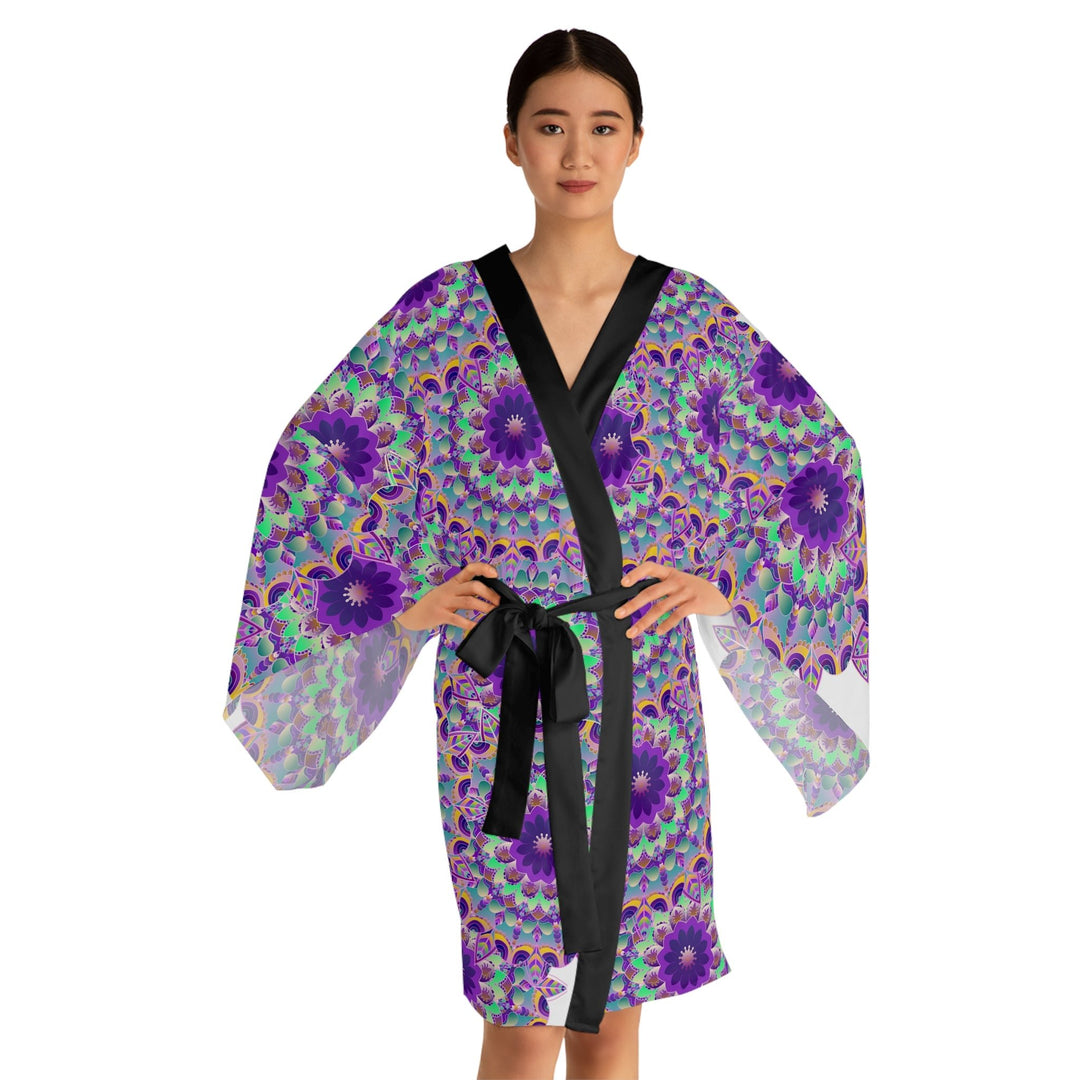 Mandala Kimono Robe - Colorful Floral Art All Over Prints - Blululi