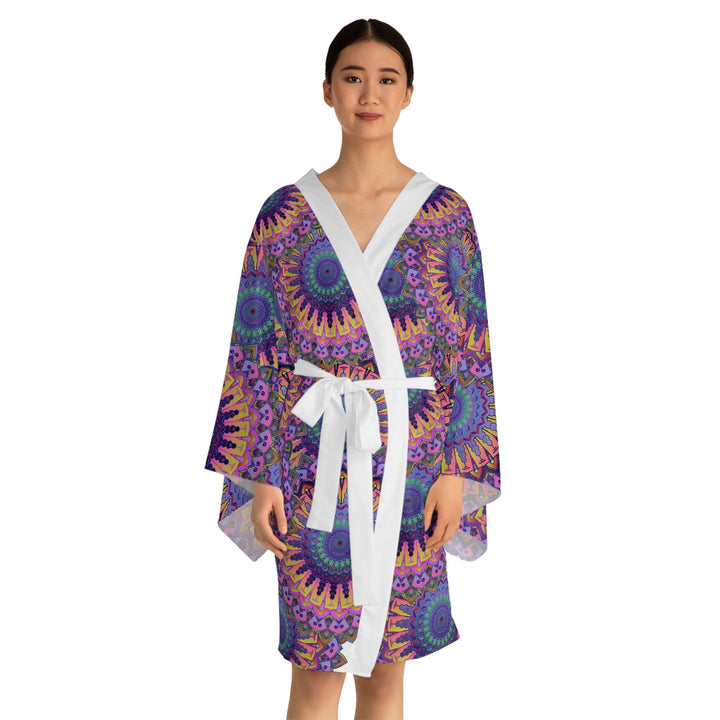 Mandala Kimono Robe - Colorful Floral Art All Over Prints - Blululi