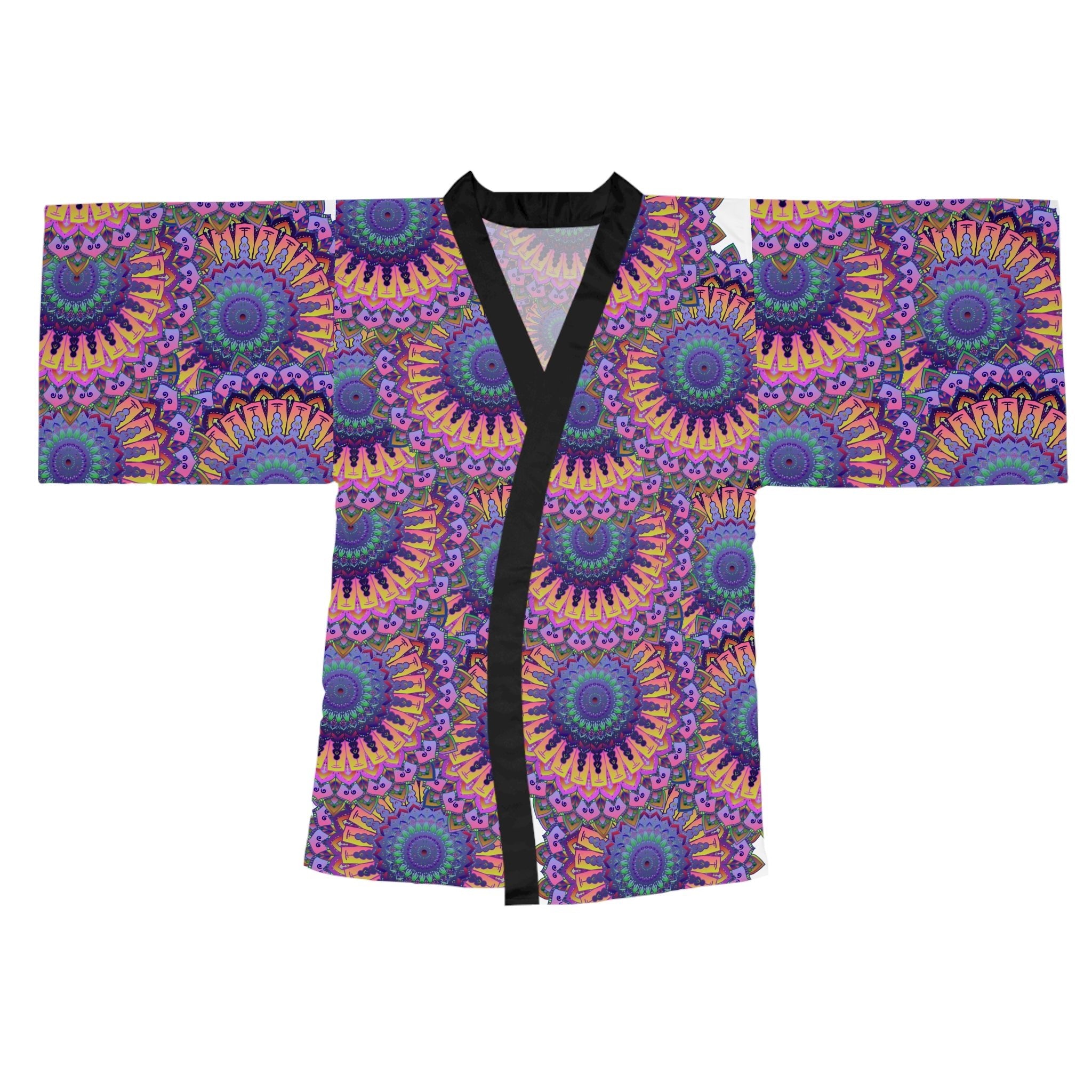 Mandala Kimono Robe - Colorful Floral Art All Over Prints - Blululi