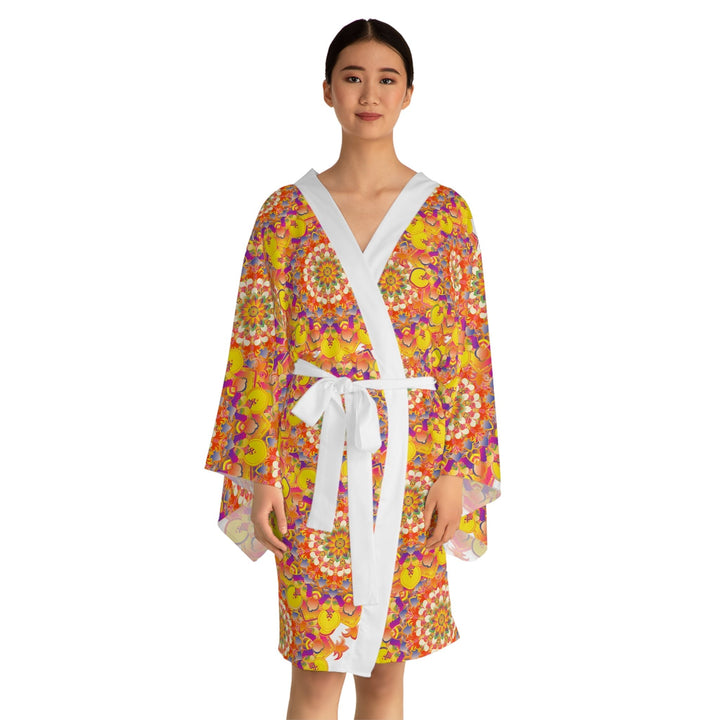 Mandala Kimono Robe - Colorful Floral Art All Over Prints - Blululi