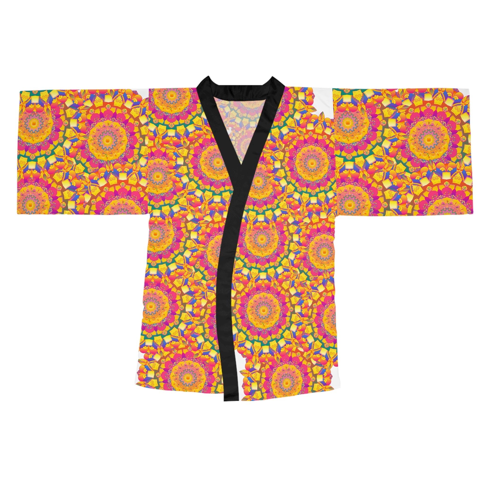 Mandala Kimono Robe - Colorful Floral Art All Over Prints - Blululi