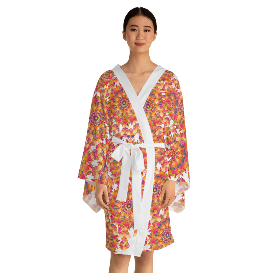 Mandala Kimono Robe - Colorful Floral Art All Over Prints - Blululi