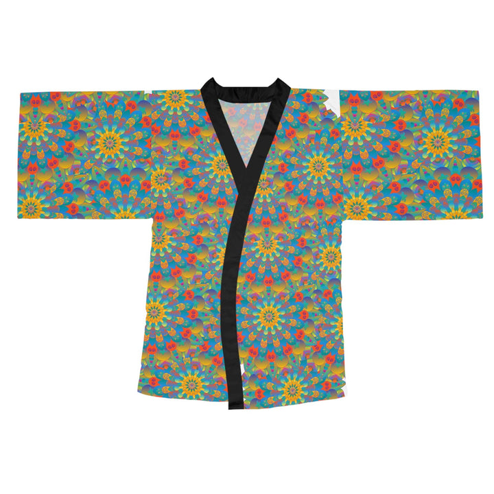 Mandala Kimono Robe - Colorful Hand Drawn Art All Over Prints - Blululi