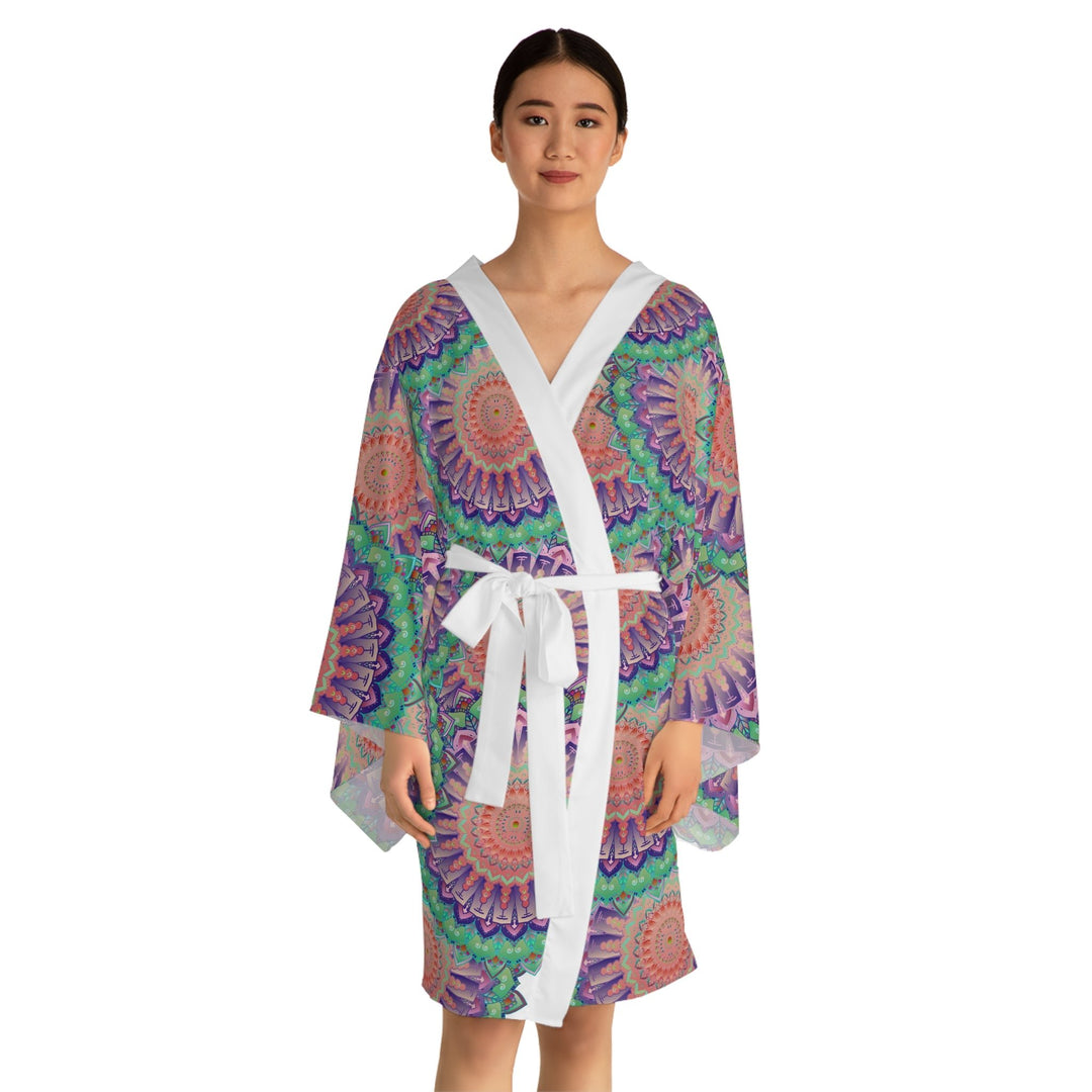 Mandala Kimono Robe - Colorful Hand Drawn Art All Over Prints - Blululi