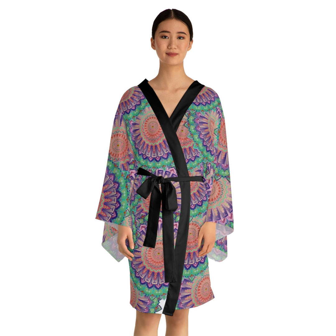 Mandala Kimono Robe - Colorful Hand Drawn Art All Over Prints - Blululi