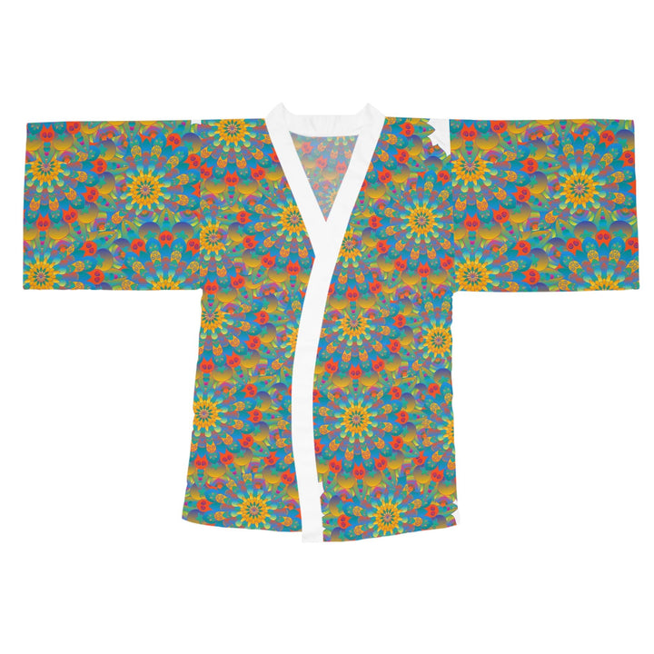 Mandala Kimono Robe - Colorful Hand Drawn Art All Over Prints - Blululi