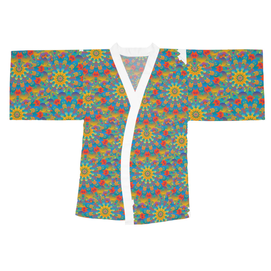 Mandala Kimono Robe - Colorful Hand Drawn Art All Over Prints - Blululi