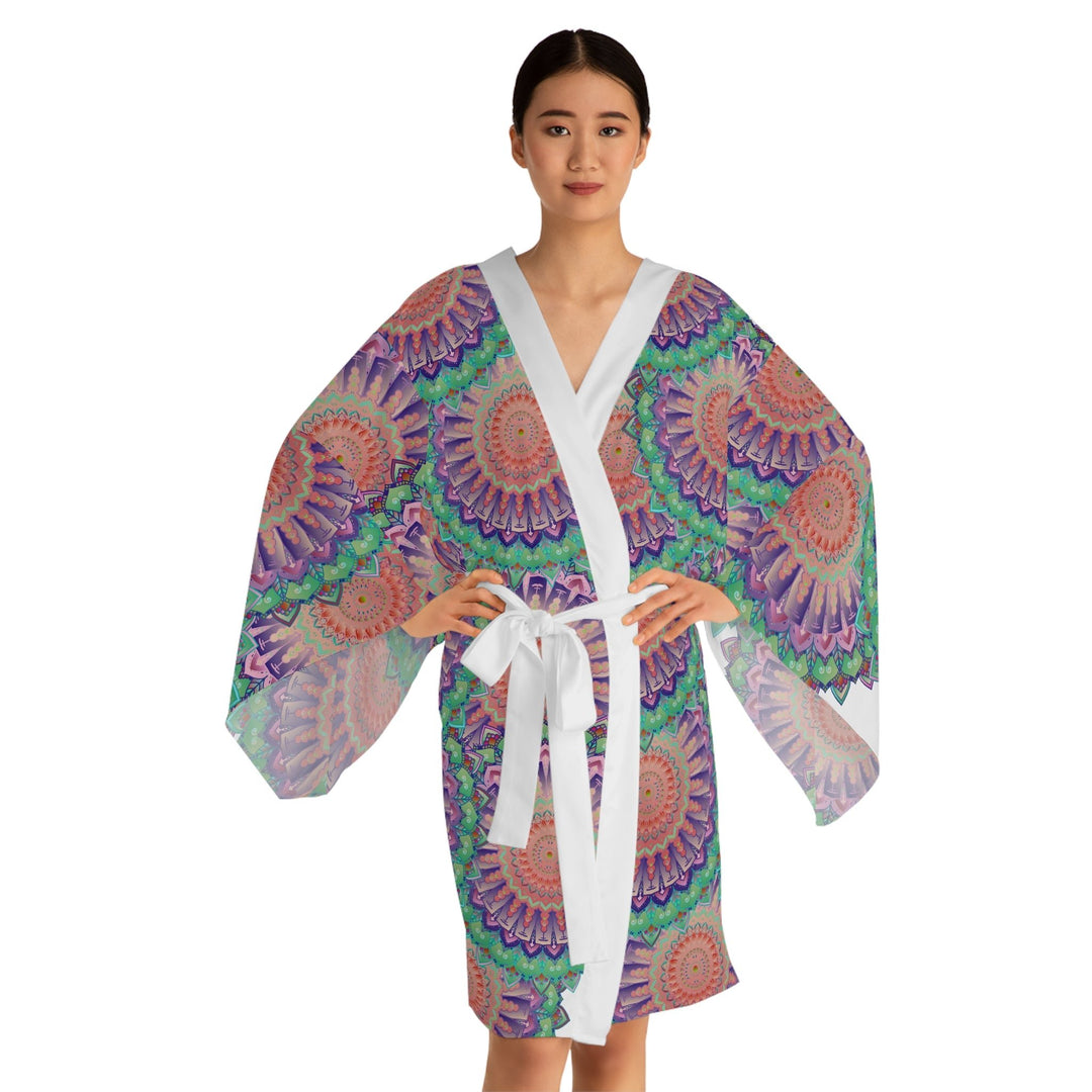 Mandala Kimono Robe - Colorful Hand Drawn Art All Over Prints - Blululi