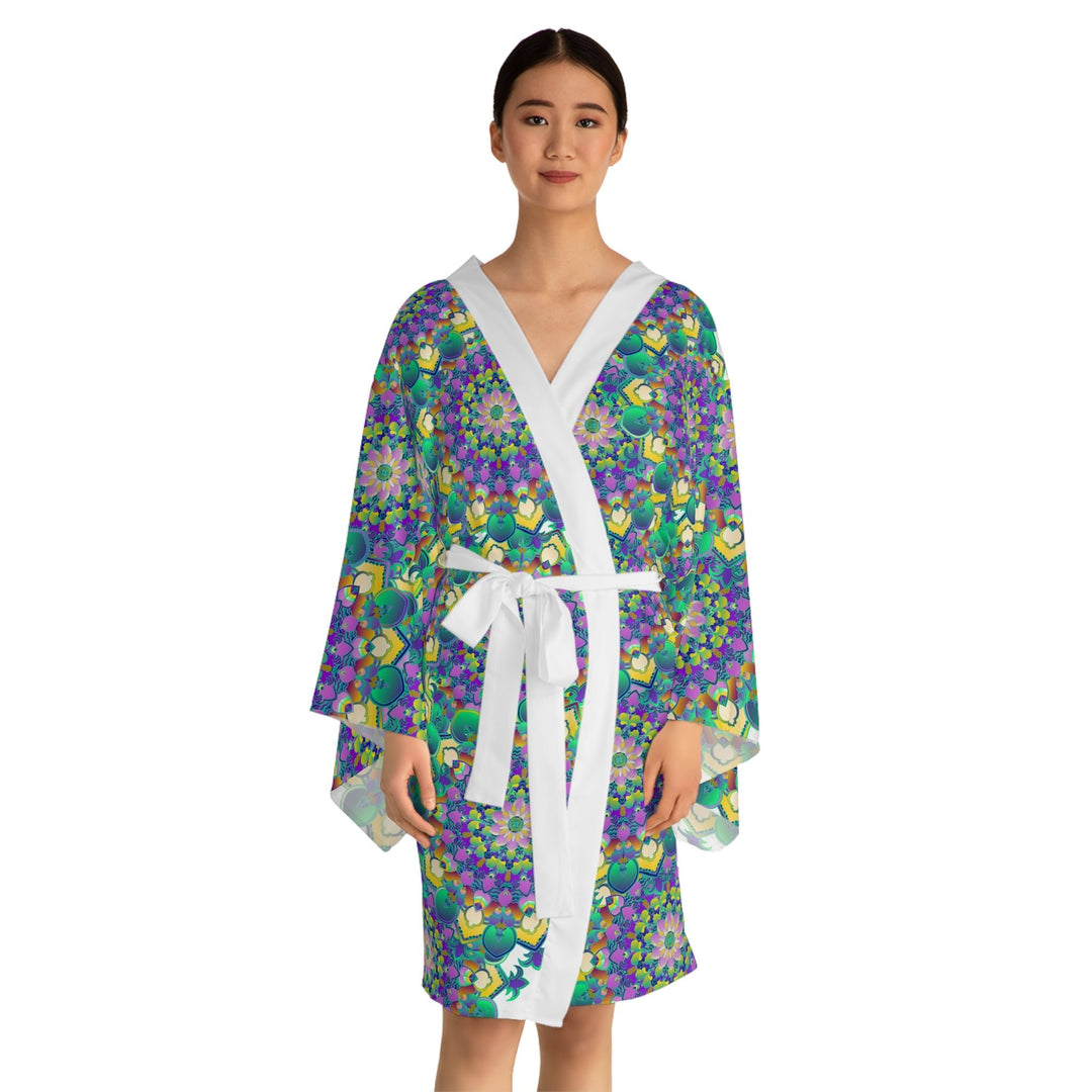 Mandala Kimono Robe - Colorful & Intricate All Over Prints - Blululi