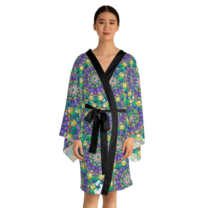 Mandala Kimono Robe - Colorful & Intricate All Over Prints - Blululi