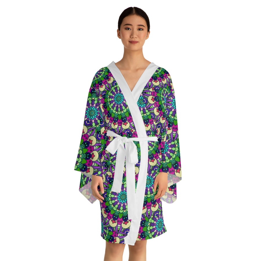 Mandala Kimono Robe - Colorful & Intricate All Over Prints - Blululi