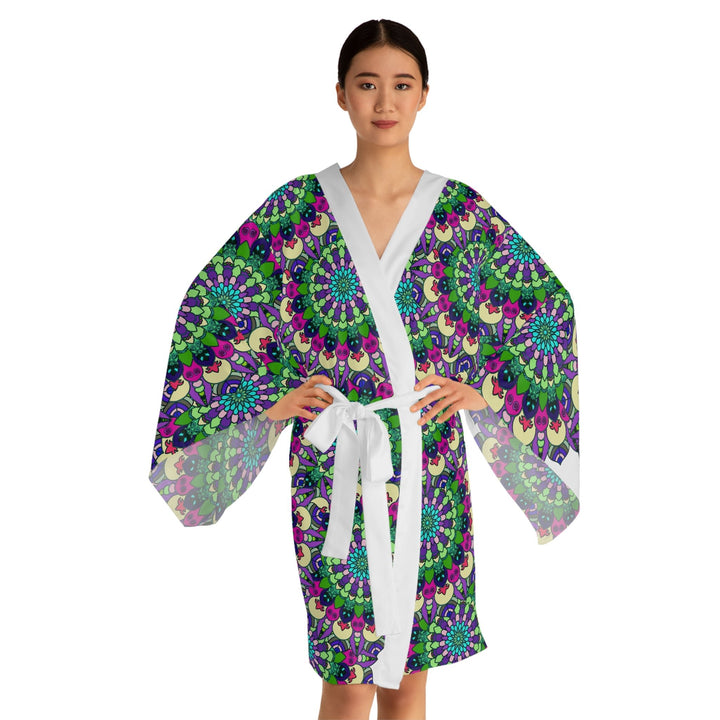 Mandala Kimono Robe - Colorful & Intricate All Over Prints - Blululi