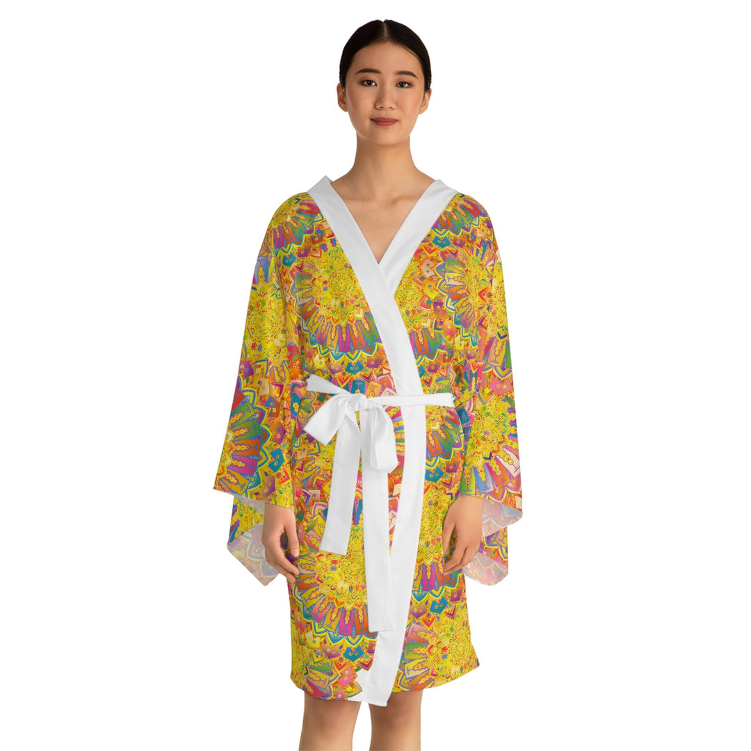 Mandala Kimono Robe - Colorful & Intricate All Over Prints - Blululi