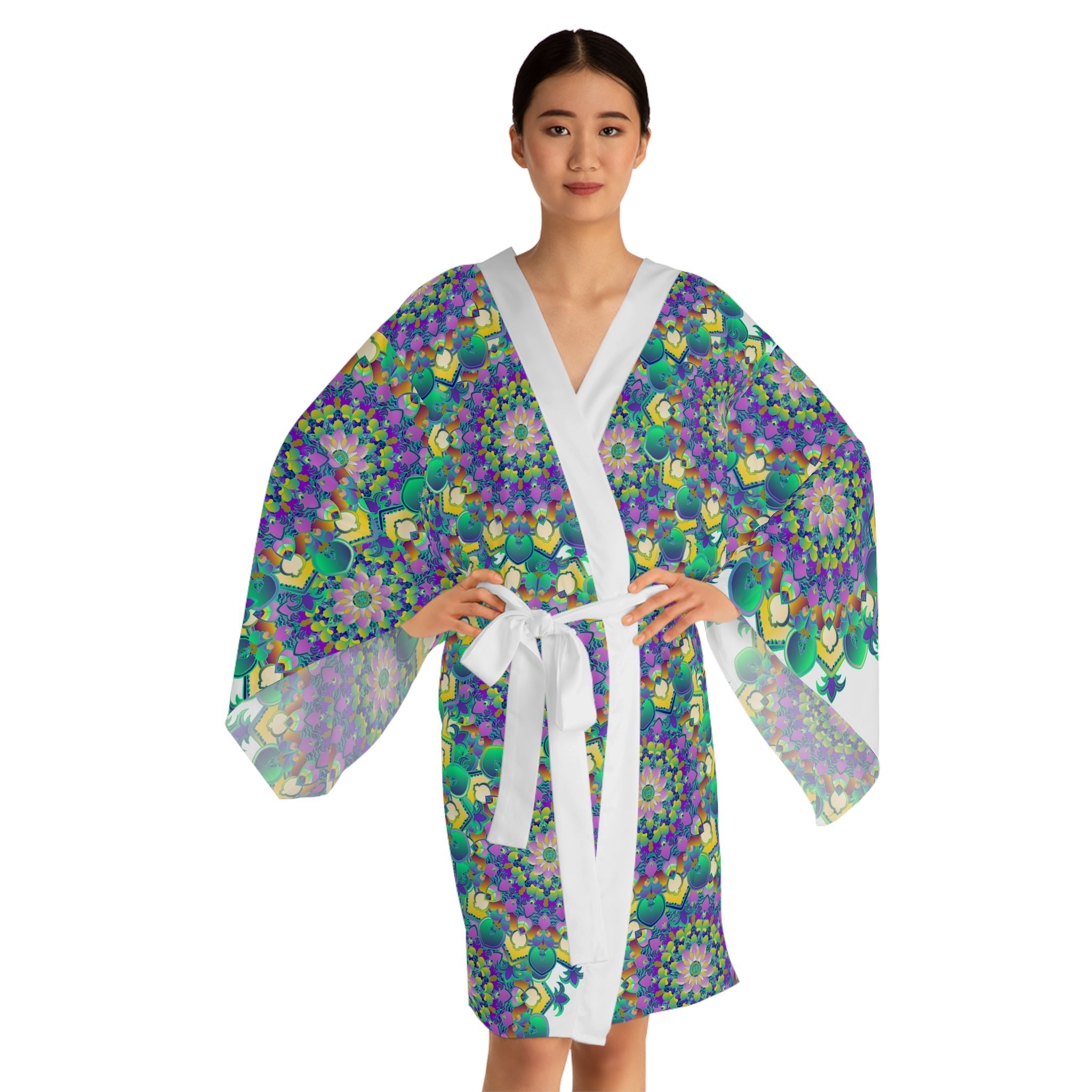 Mandala Kimono Robe - Colorful & Intricate All Over Prints - Blululi