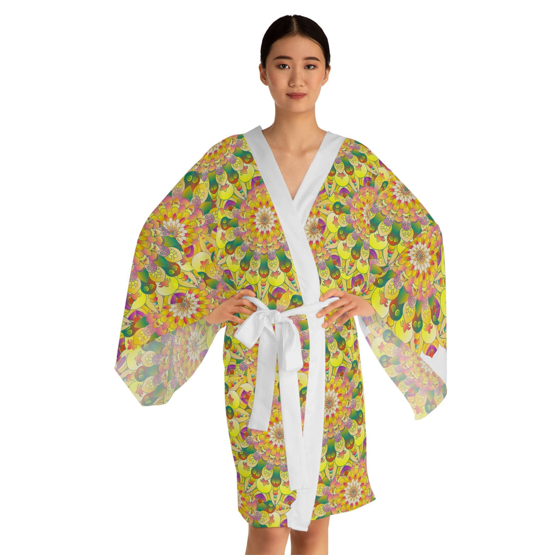 Mandala Kimono Robe - Colorful & Intricate All Over Prints - Blululi