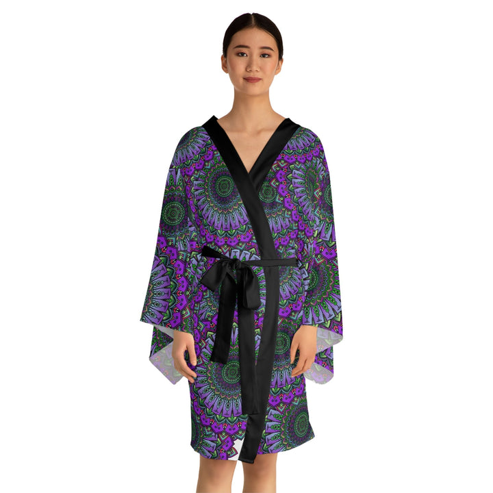 Mandala Kimono Robe - Intricate & Colorful All Over Prints - Blululi