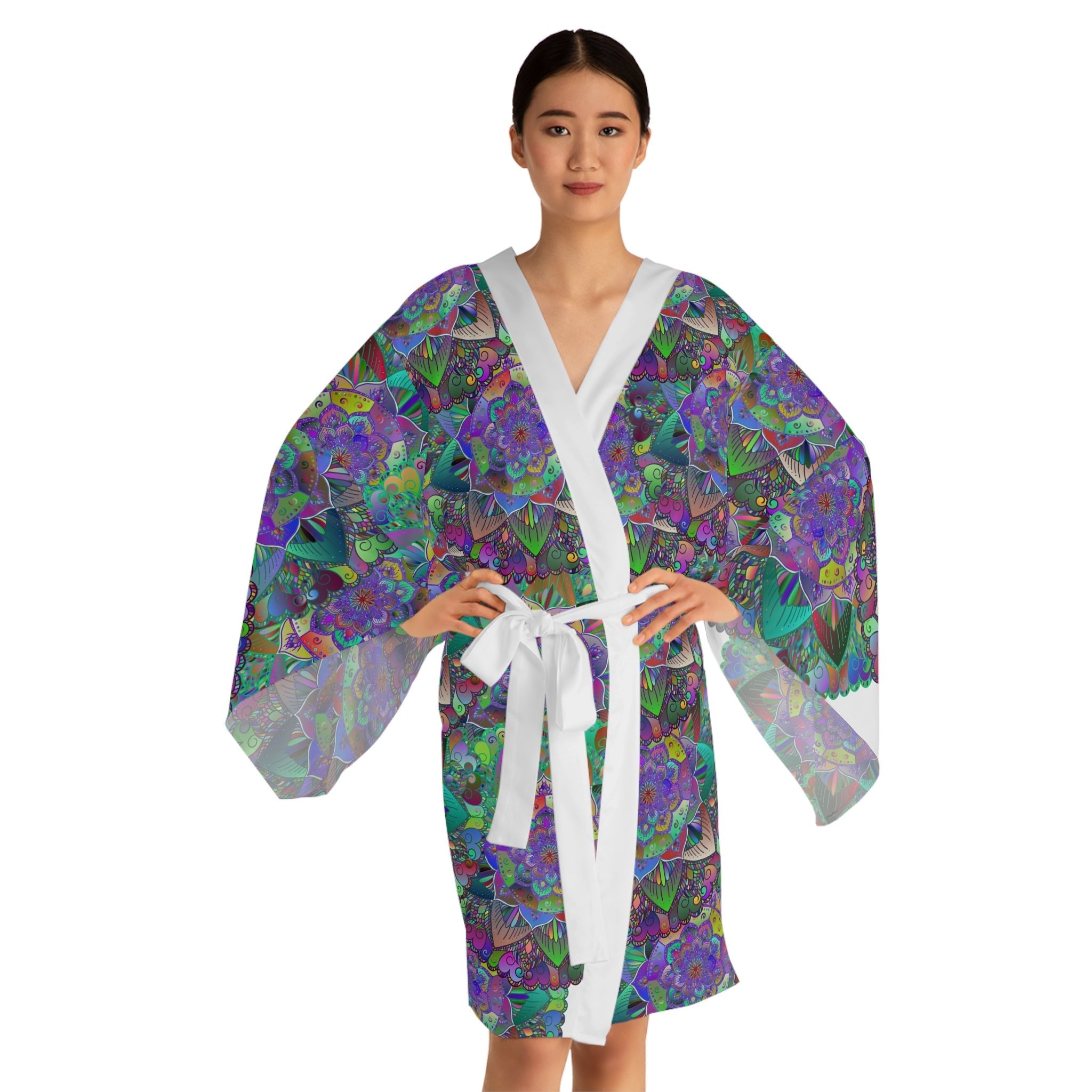 Mandala Kimono Robe - Psychedelic Art All Over Prints - Blululi