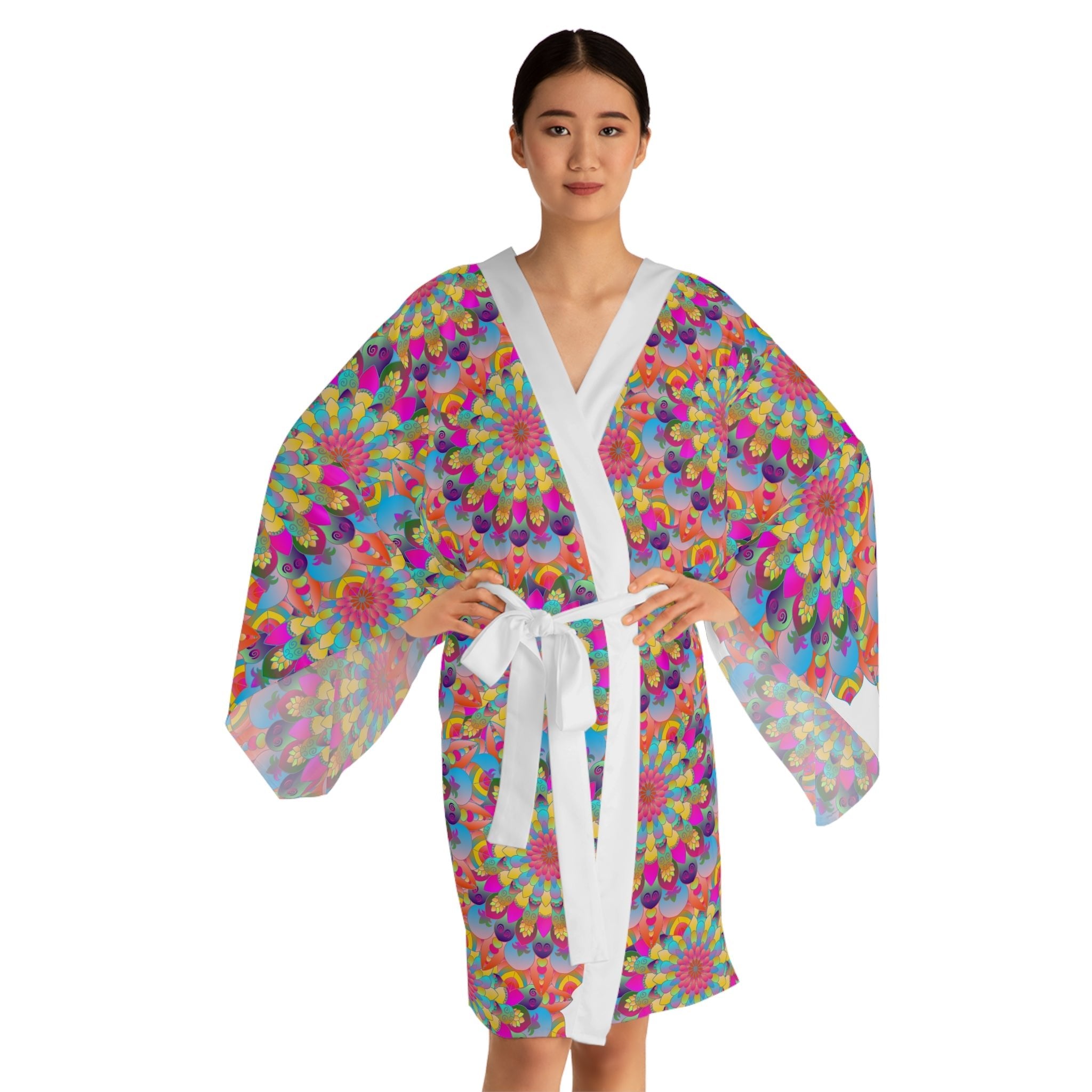 Mandala Kimono Robe - Spiritual & Colorful All Over Prints - Blululi