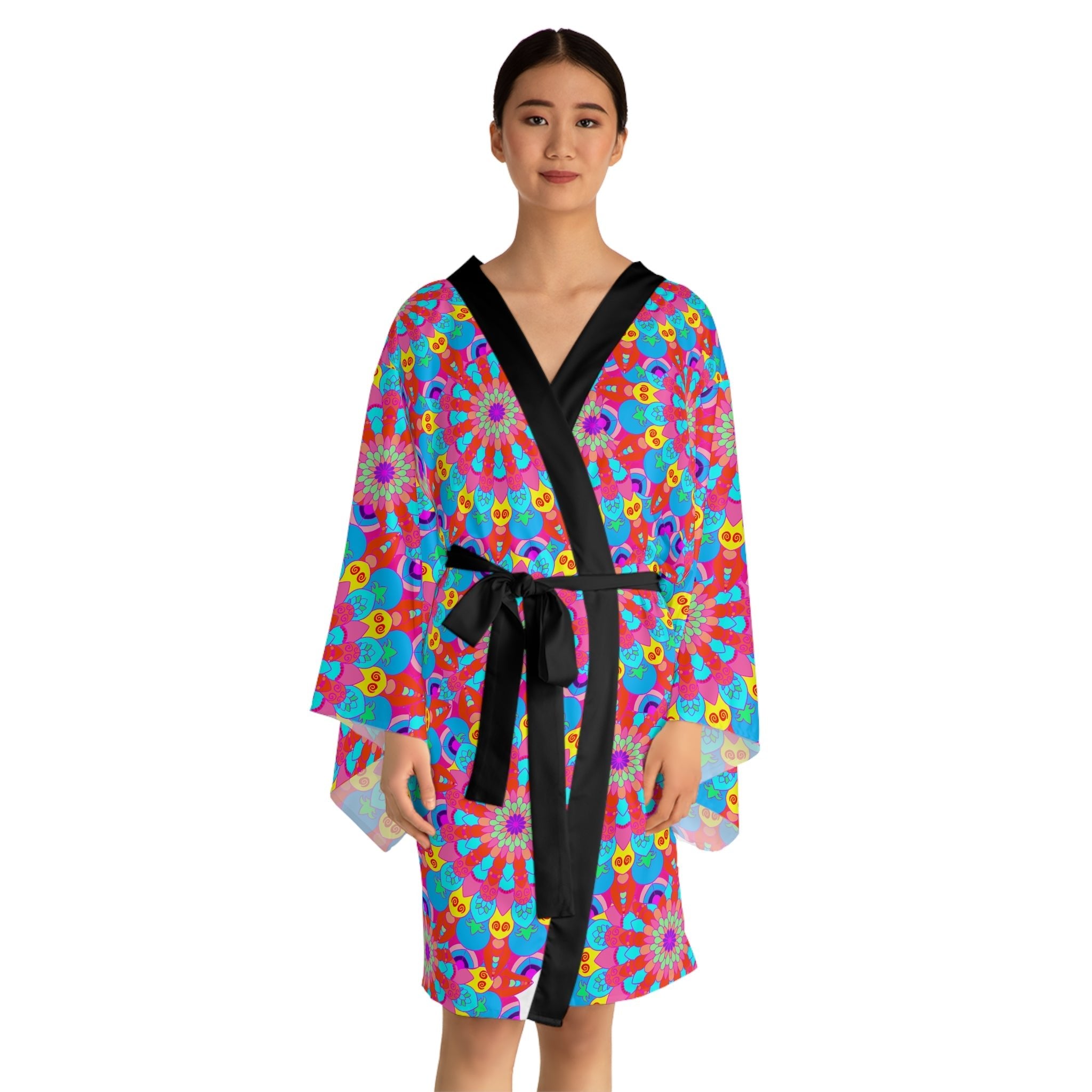 Mandala Kimono Robe - Vibrant Colorful Art All Over Prints - Blululi