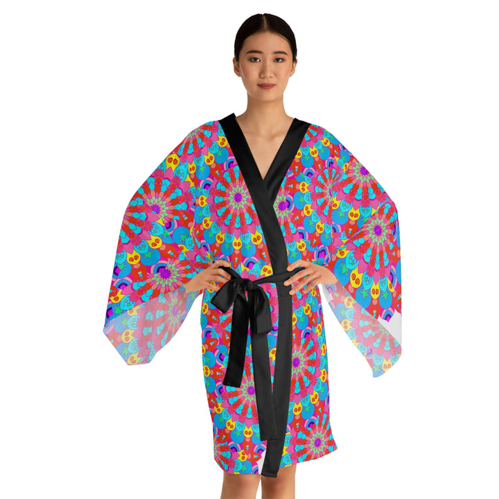 Mandala Kimono Robe - Vibrant Colorful Art All Over Prints - Blululi