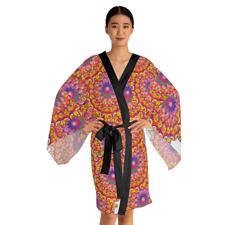 Mandala Kimono Robe - Vibrant Colorful Art All Over Prints - Blululi