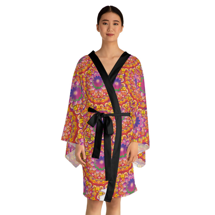 Mandala Kimono Robe - Vibrant Colorful Art All Over Prints - Blululi