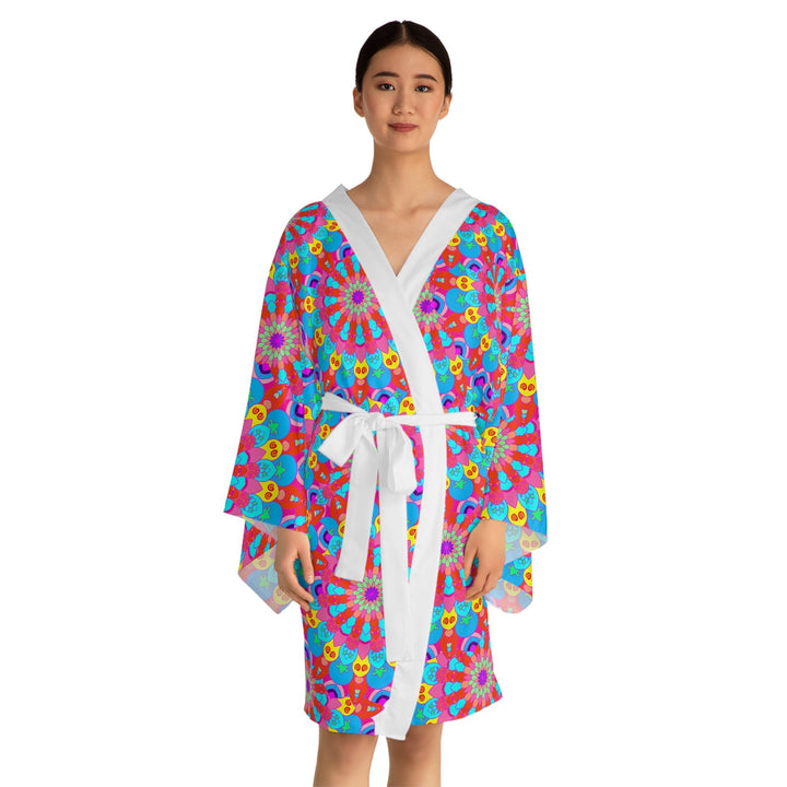 Mandala Kimono Robe - Vibrant Colorful Art All Over Prints - Blululi