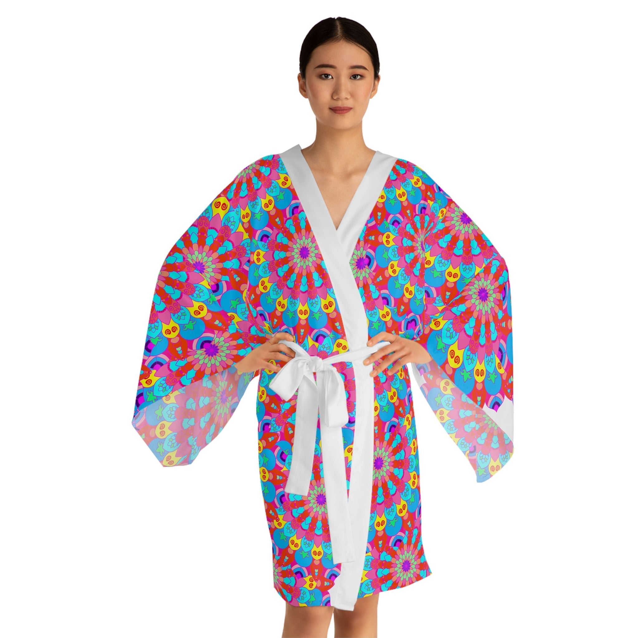 Mandala Kimono Robe - Vibrant Colorful Art All Over Prints - Blululi