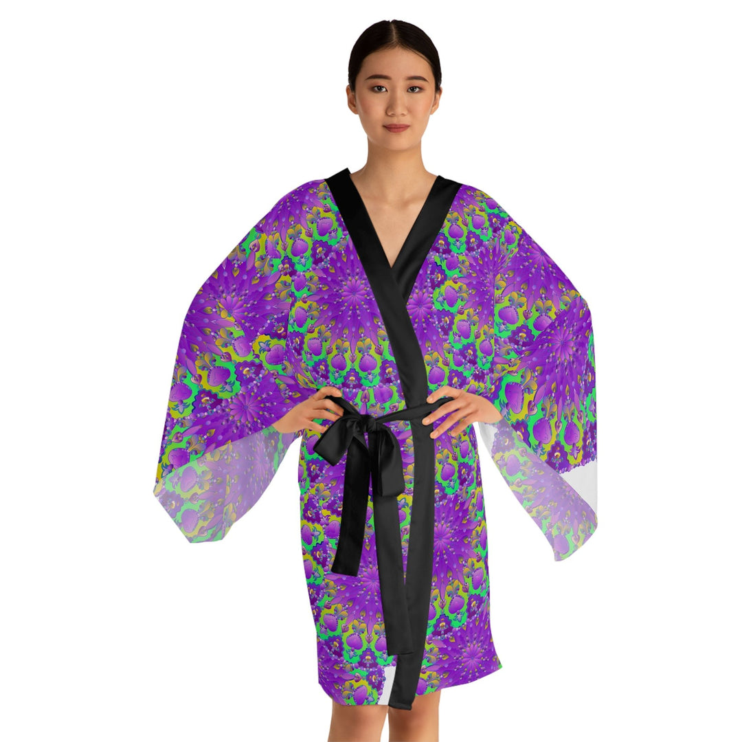 Mandala Kimono Robe - Vibrant Floral Artwork All Over Prints - Blululi