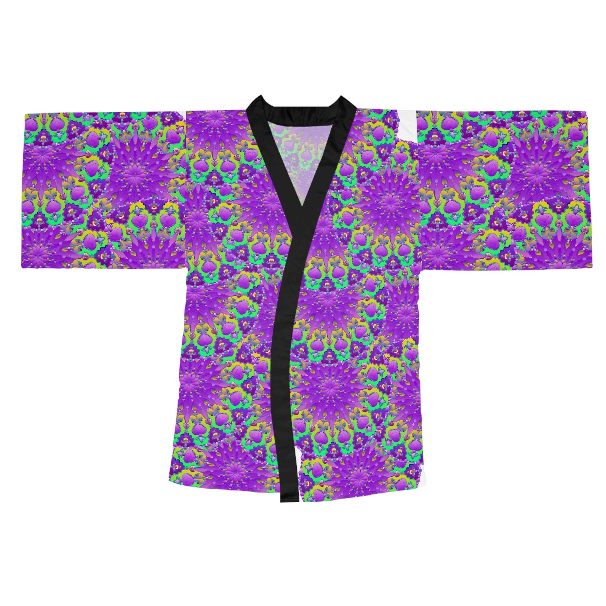 Mandala Kimono Robe - Vibrant Floral Artwork All Over Prints - Blululi