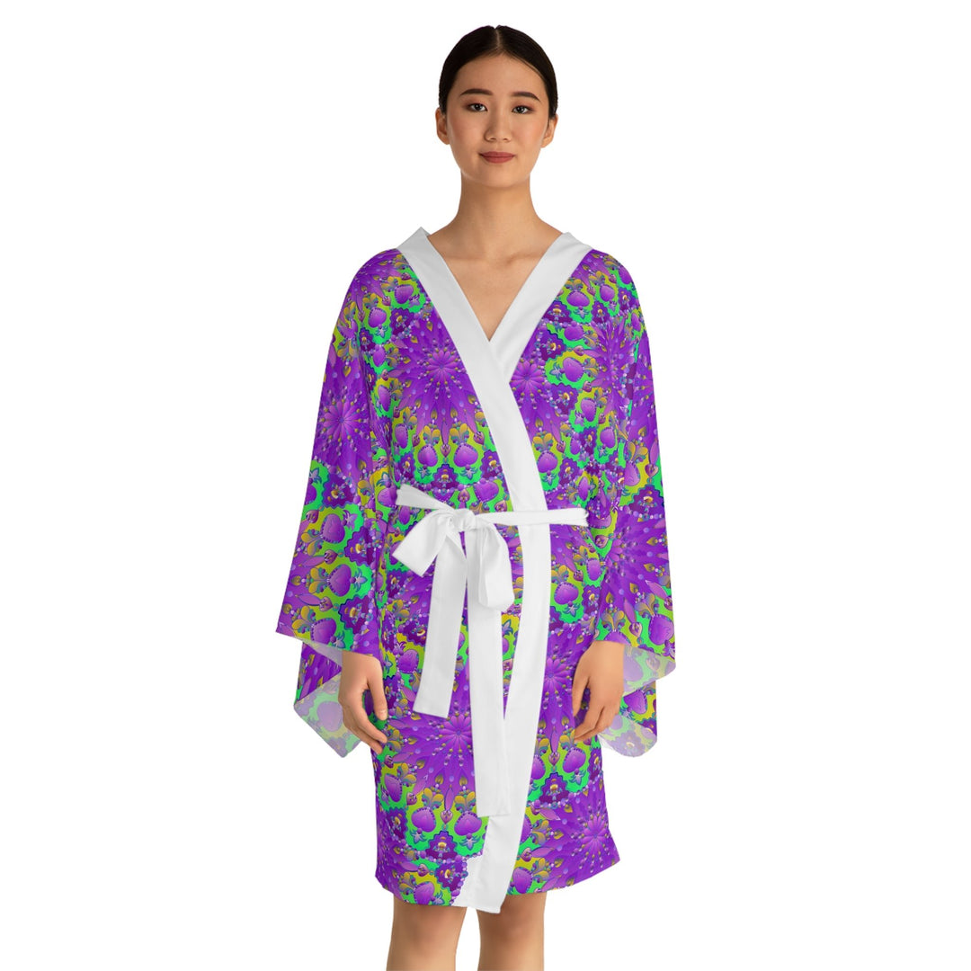 Mandala Kimono Robe - Vibrant Floral Artwork All Over Prints - Blululi