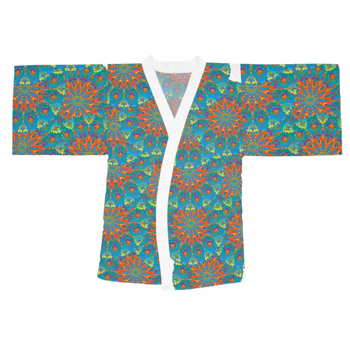 Mandala Kimono Robe - Vibrant Hand Drawn Art All Over Prints - Blululi