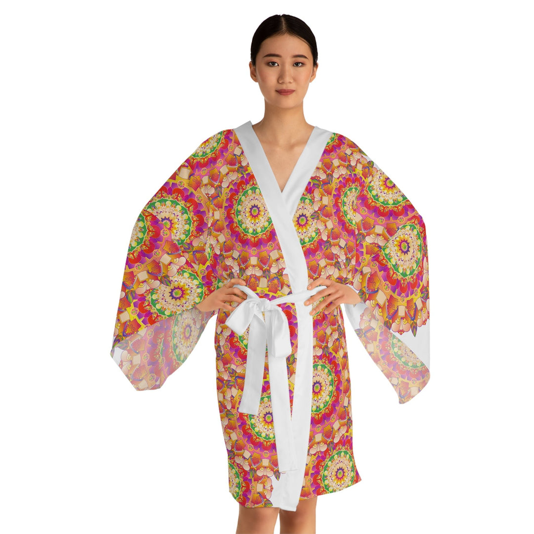 Mandala Kimono Robe - Vibrant Hand - Drawn Artwork All Over Prints - Blululi